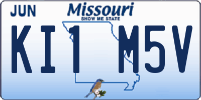 MO license plate KI1M5V