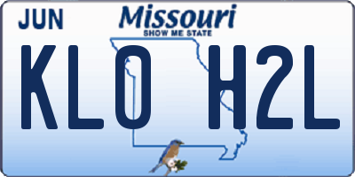 MO license plate KL0H2L