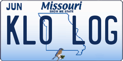 MO license plate KL0L0G