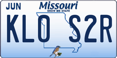 MO license plate KL0S2R