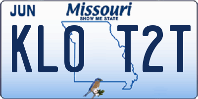 MO license plate KL0T2T