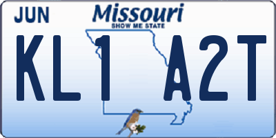 MO license plate KL1A2T