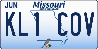MO license plate KL1C0V