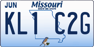 MO license plate KL1C2G