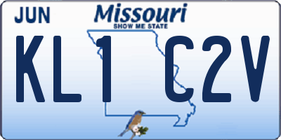 MO license plate KL1C2V