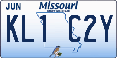 MO license plate KL1C2Y