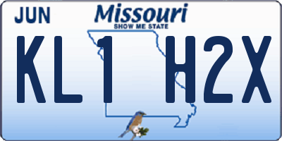 MO license plate KL1H2X