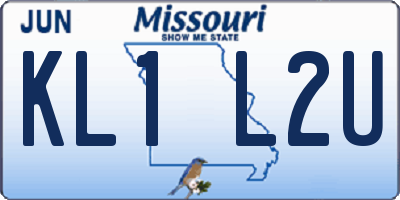 MO license plate KL1L2U