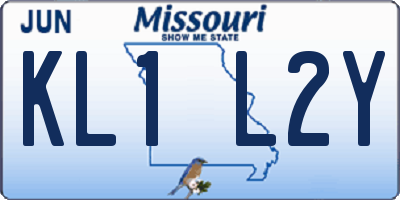 MO license plate KL1L2Y