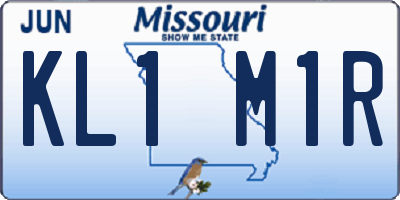 MO license plate KL1M1R
