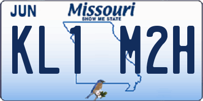 MO license plate KL1M2H