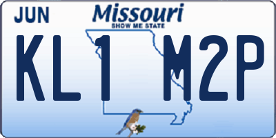 MO license plate KL1M2P