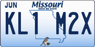 MO license plate KL1M2X