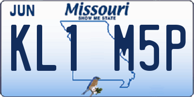 MO license plate KL1M5P