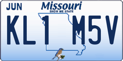 MO license plate KL1M5V
