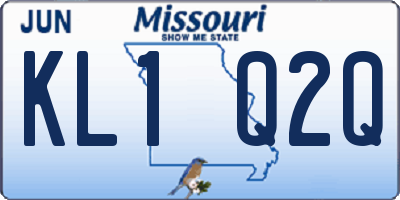 MO license plate KL1Q2Q
