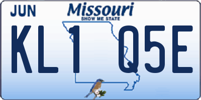 MO license plate KL1Q5E