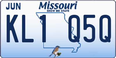 MO license plate KL1Q5Q