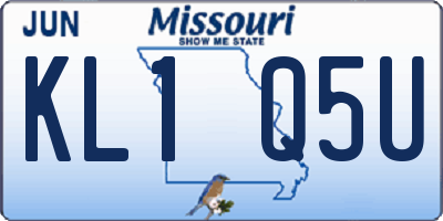 MO license plate KL1Q5U