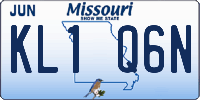 MO license plate KL1Q6N