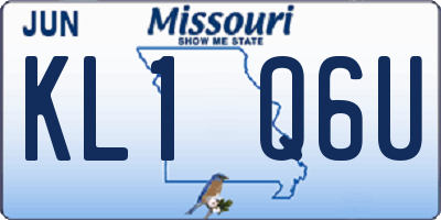 MO license plate KL1Q6U