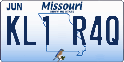 MO license plate KL1R4Q