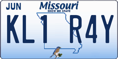 MO license plate KL1R4Y