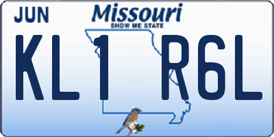 MO license plate KL1R6L