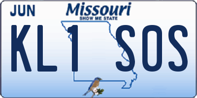 MO license plate KL1S0S