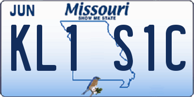 MO license plate KL1S1C