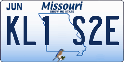 MO license plate KL1S2E