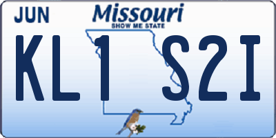 MO license plate KL1S2I