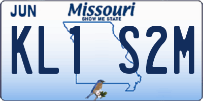MO license plate KL1S2M