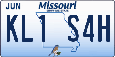 MO license plate KL1S4H