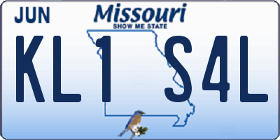 MO license plate KL1S4L