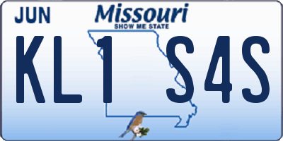 MO license plate KL1S4S