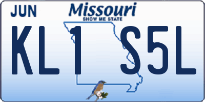 MO license plate KL1S5L