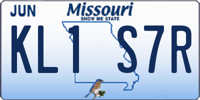 MO license plate KL1S7R