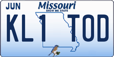 MO license plate KL1T0D