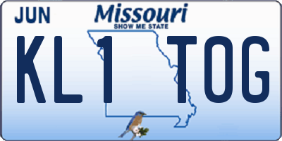 MO license plate KL1T0G