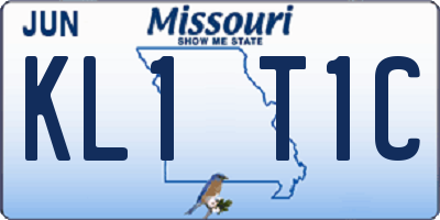 MO license plate KL1T1C
