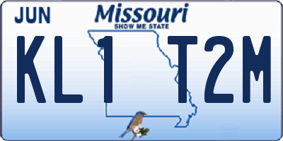 MO license plate KL1T2M