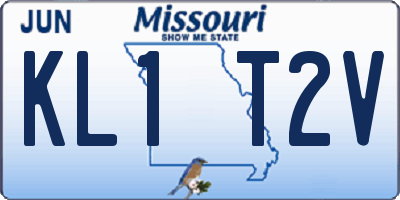 MO license plate KL1T2V