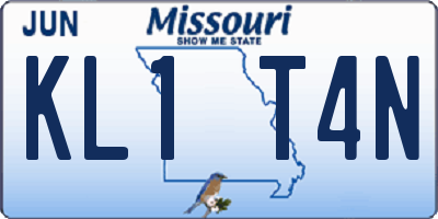 MO license plate KL1T4N