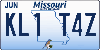 MO license plate KL1T4Z