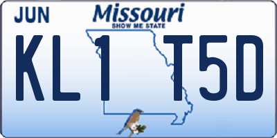 MO license plate KL1T5D