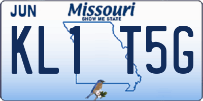 MO license plate KL1T5G