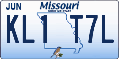 MO license plate KL1T7L