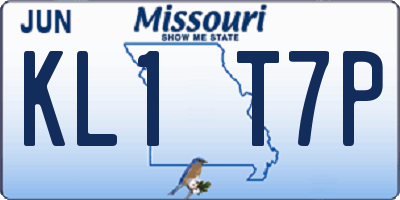 MO license plate KL1T7P