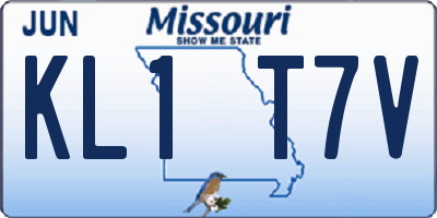 MO license plate KL1T7V